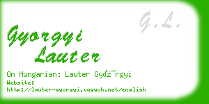 gyorgyi lauter business card